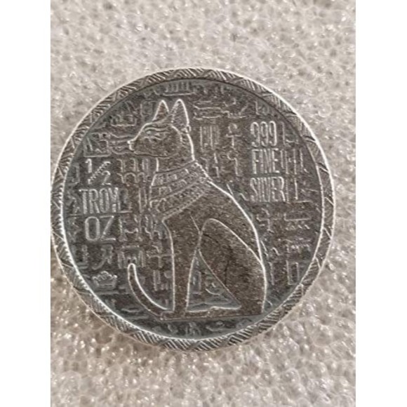 Cat Goddess 1/2 oz Silver Ultra High Relief Round/Pendant NECKLACE - Picture 4 of 8